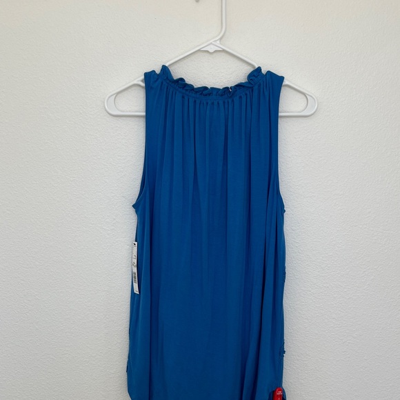 Elie Tahari Royal Blue Ruffled Tank Top - Picture 5 of 5